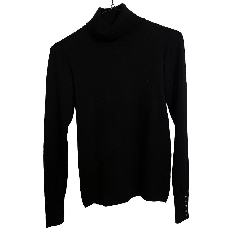 White House Black Market Turtleneck Black Sweater Women's Size XS